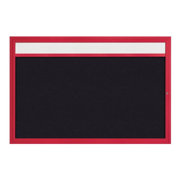 Hinge-less Radius Corkboard, 36"x36", Satin Alum Frame/Cobalt